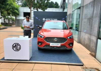 IT Park activation done by AD Vantage Integrated Marketing for MG Hector Bangalore