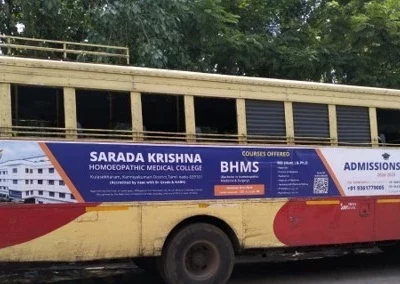 Bus branding Service done by AD Vantage Integrated Marketing for SARADA KRISHNA HOMEOPATHIC  MEDICAL COLLEGE