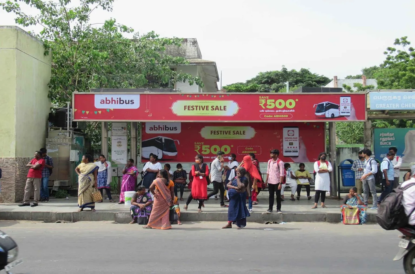 outdoor ad by advan for abhi bus - advan